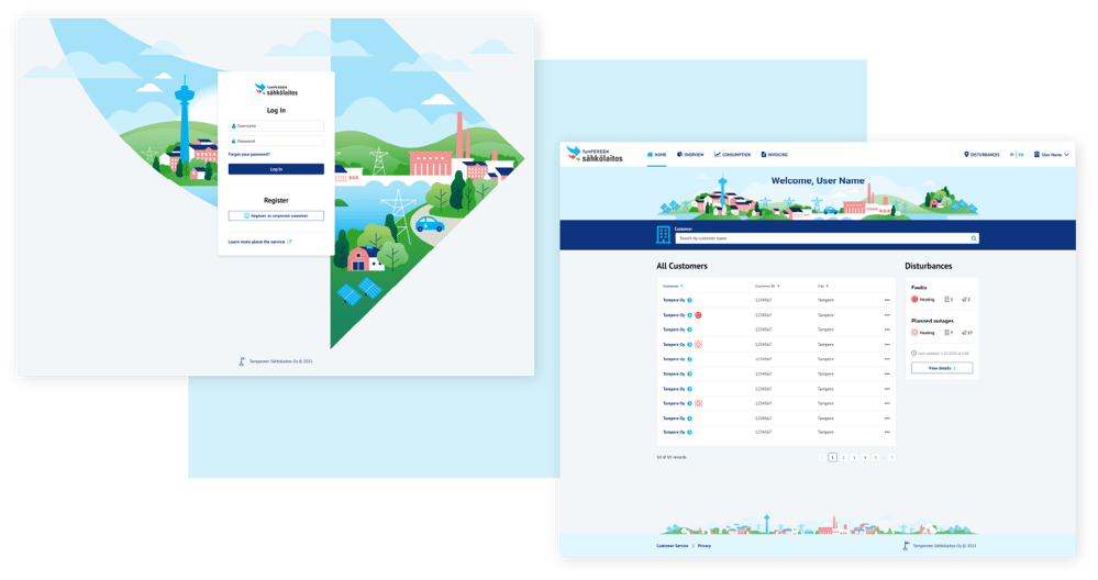 TSL applications screenshot - Login Dashboard